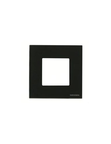 Marco de 1 elemento con 2 módulos Zenit cristal negro NIESSEN N2271 CN NIESSEN N2271 CN